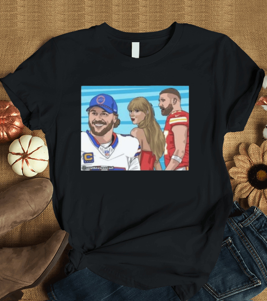 Josh Allen And Taylor With Kelce Stu McCallister सेटअप T-Shirt