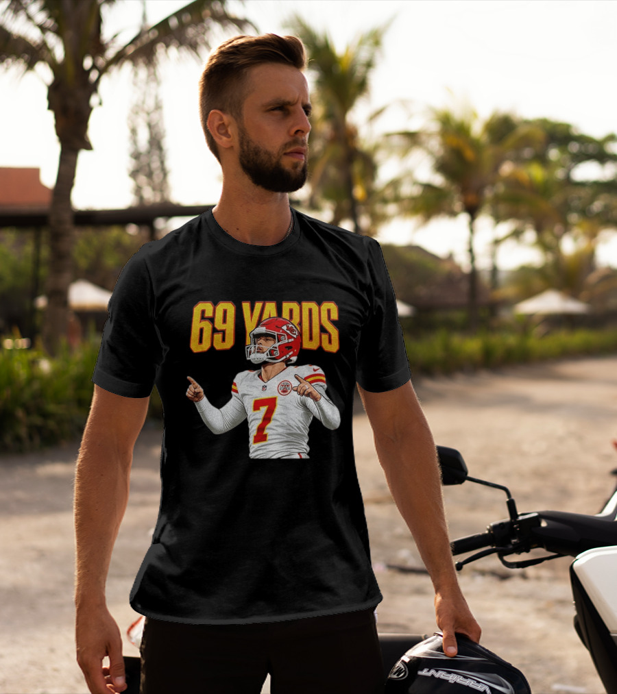 69 Yards Harrison Butker Kansas City Football Player T-Shirt