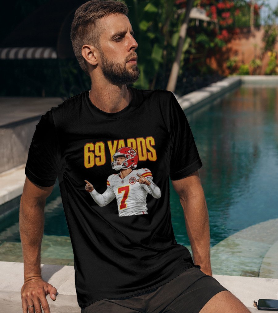 69 Yards Harrison Butker Kansas City Football Player T-Shirt