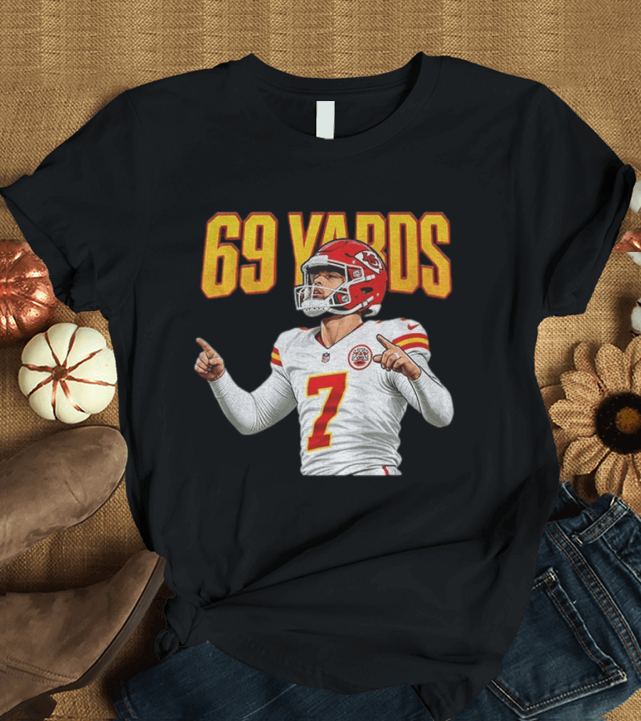 69 Yards Harrison Butker Kansas City Football Player T-Shirt