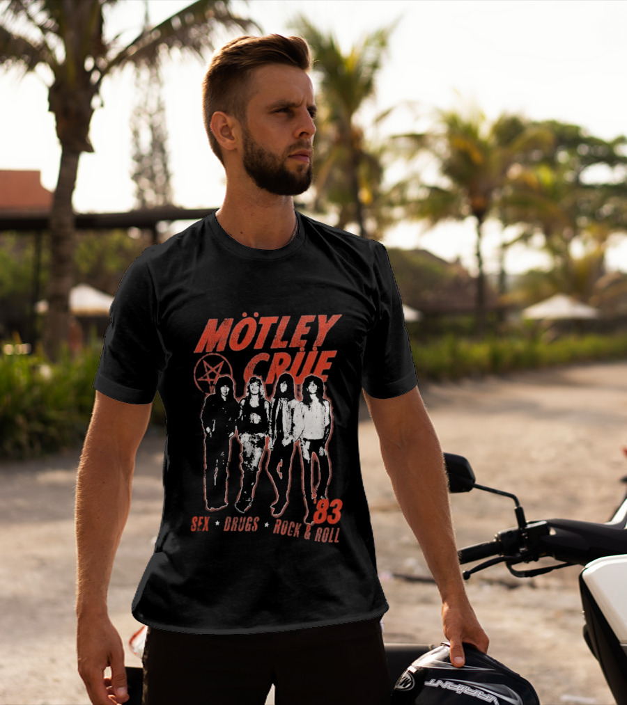 Mötley Crüe 83 Sex Drugs Rock & Roll Vintage Style 2026 T-Shirt