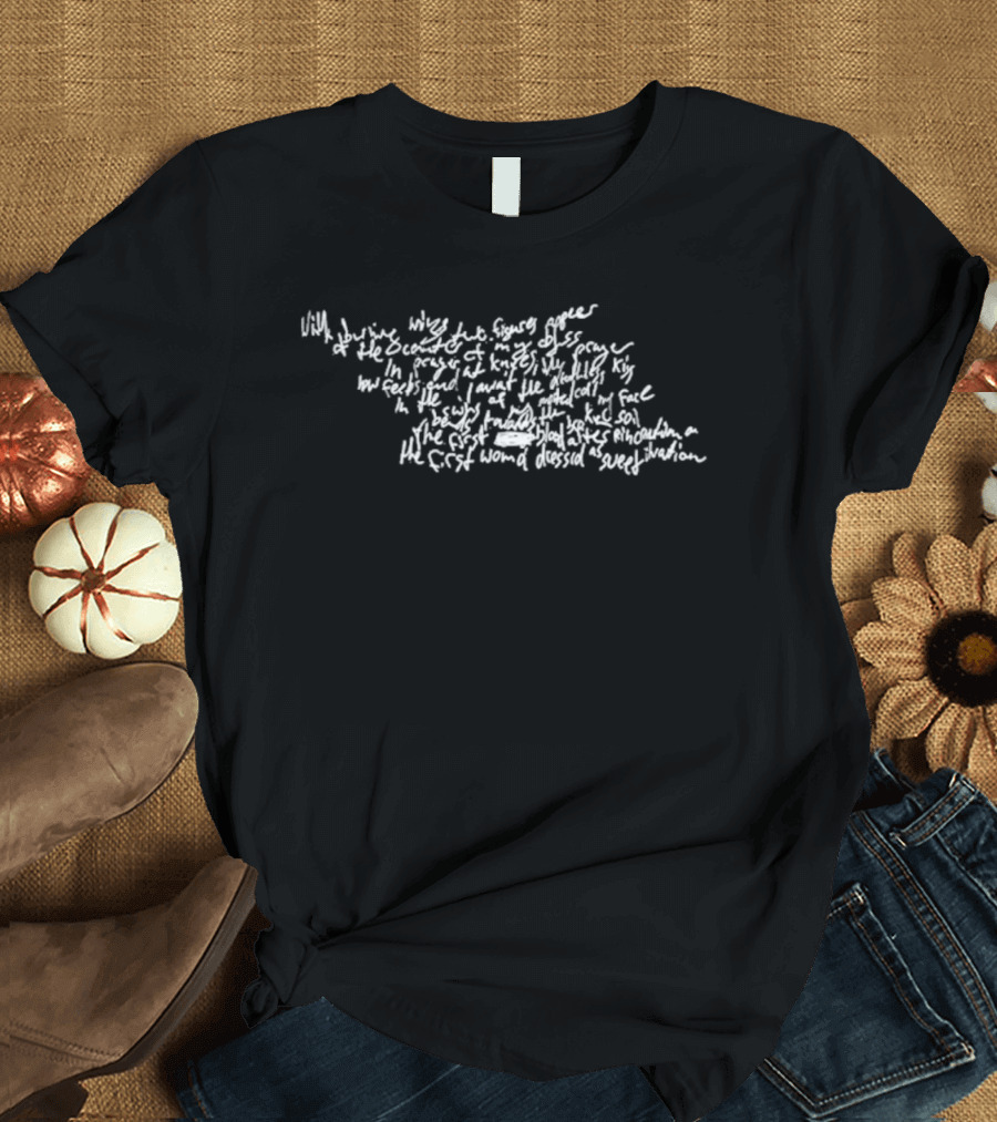 Han Jisung Ann Demeulemeester Poem Sample Vintage Script T-Shirt