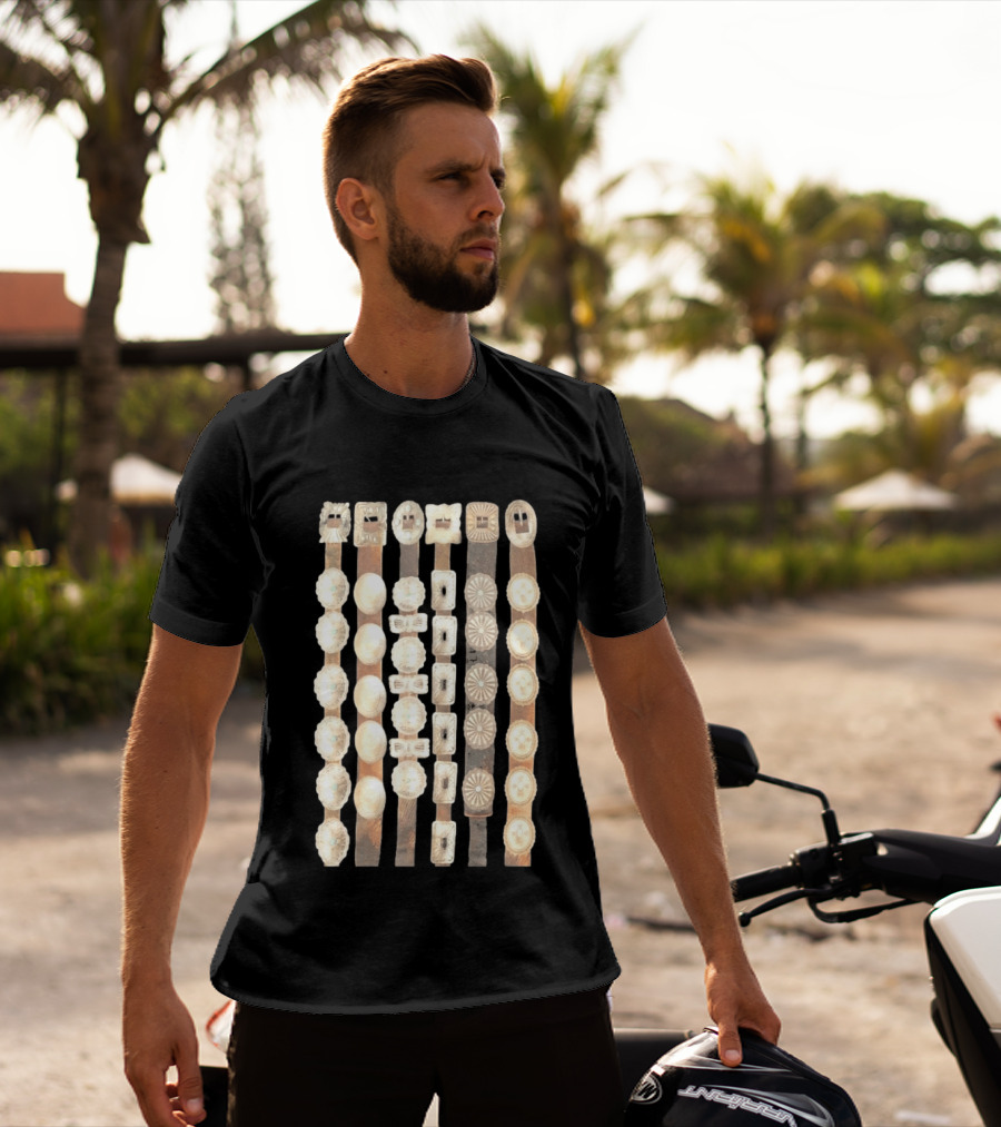 Hoshi SEVENTEEN Curtain Concho Vintage Button Straps T-Shirt