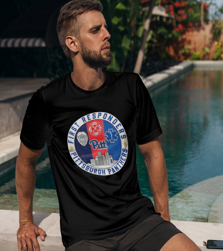First Responders Tribute Pittsburgh Panthers Pitt Fire Police EMS Heroes T-Shirt