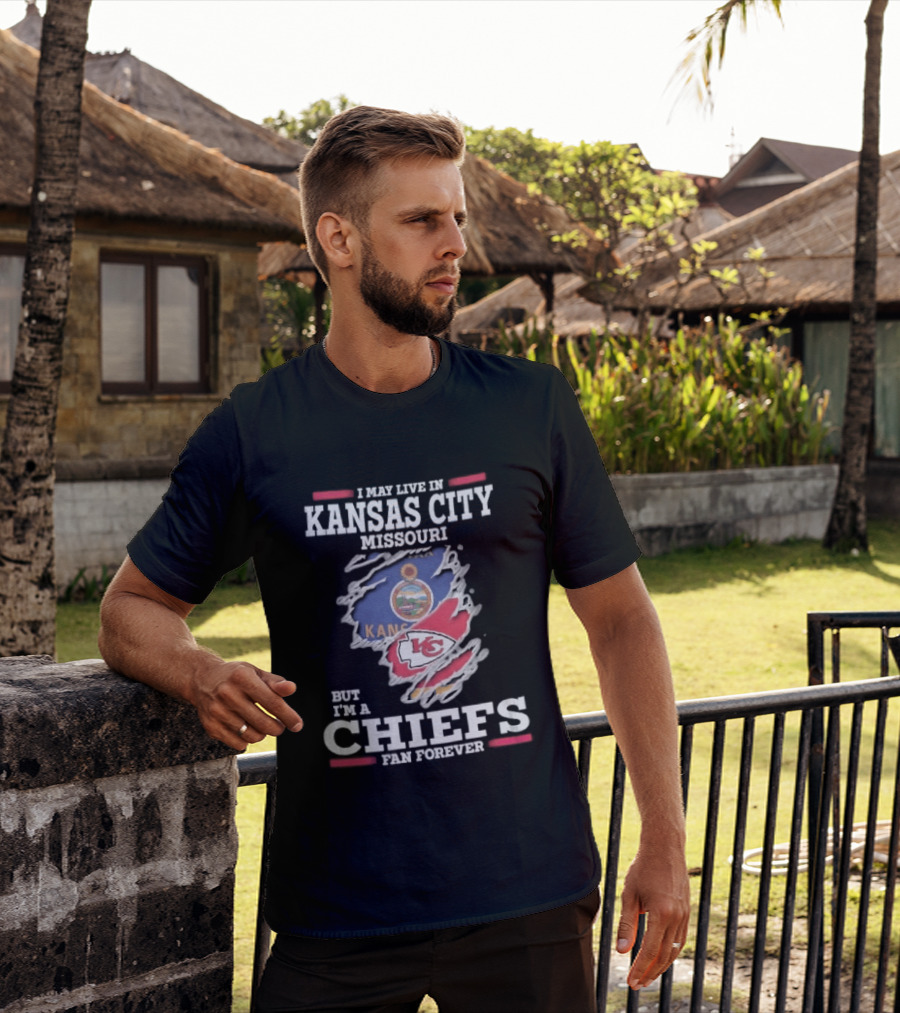 Kansas City Missouri Chiefs Fan Forever Kansas Seal Torn Skin T-Shirt