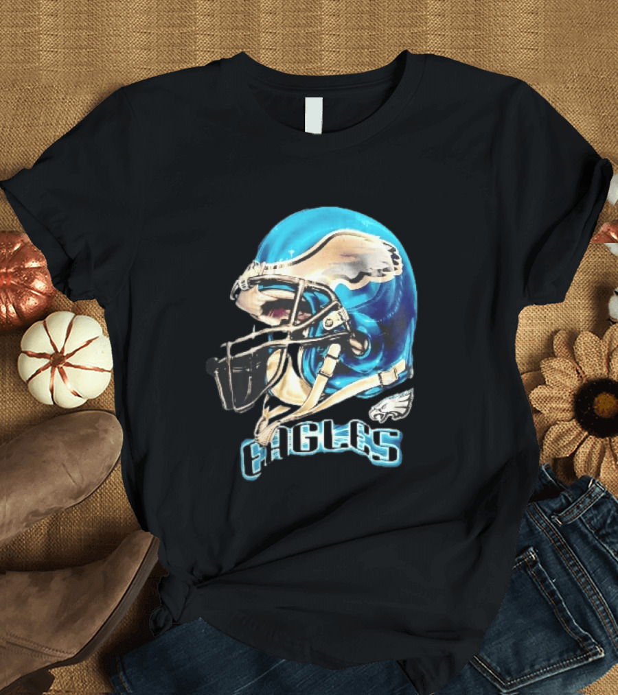 Philadelphia Eagles Blue Helmet Wing Decal EAGLES T-Shirt
