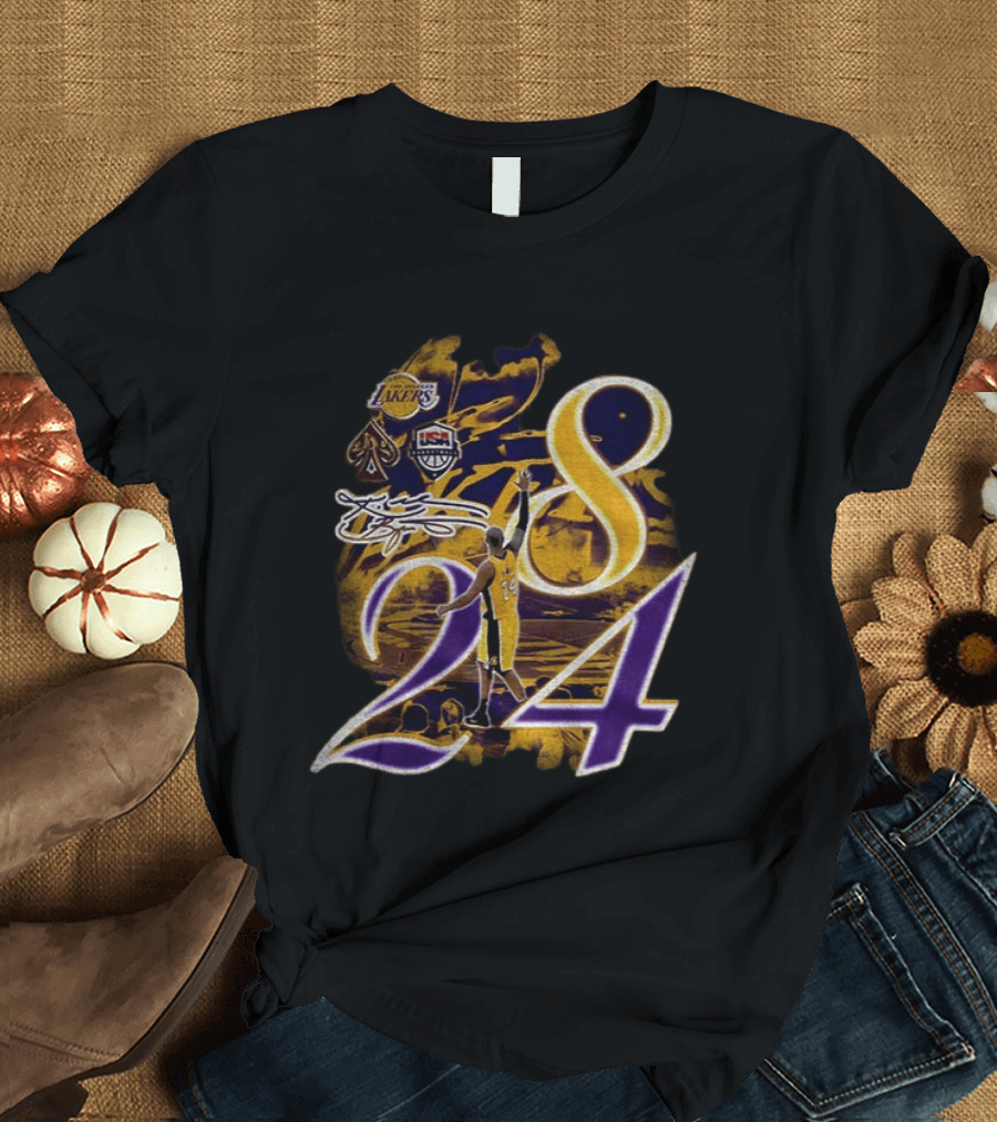 Kobe Bryant Los Angeles Lakers USA Basketball Signature 8 24 T-Shirt