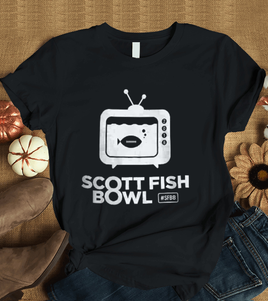 Scott Fish Bowl SFB8 2018 TV Aquarium Pigskin Bubbles T-Shirt