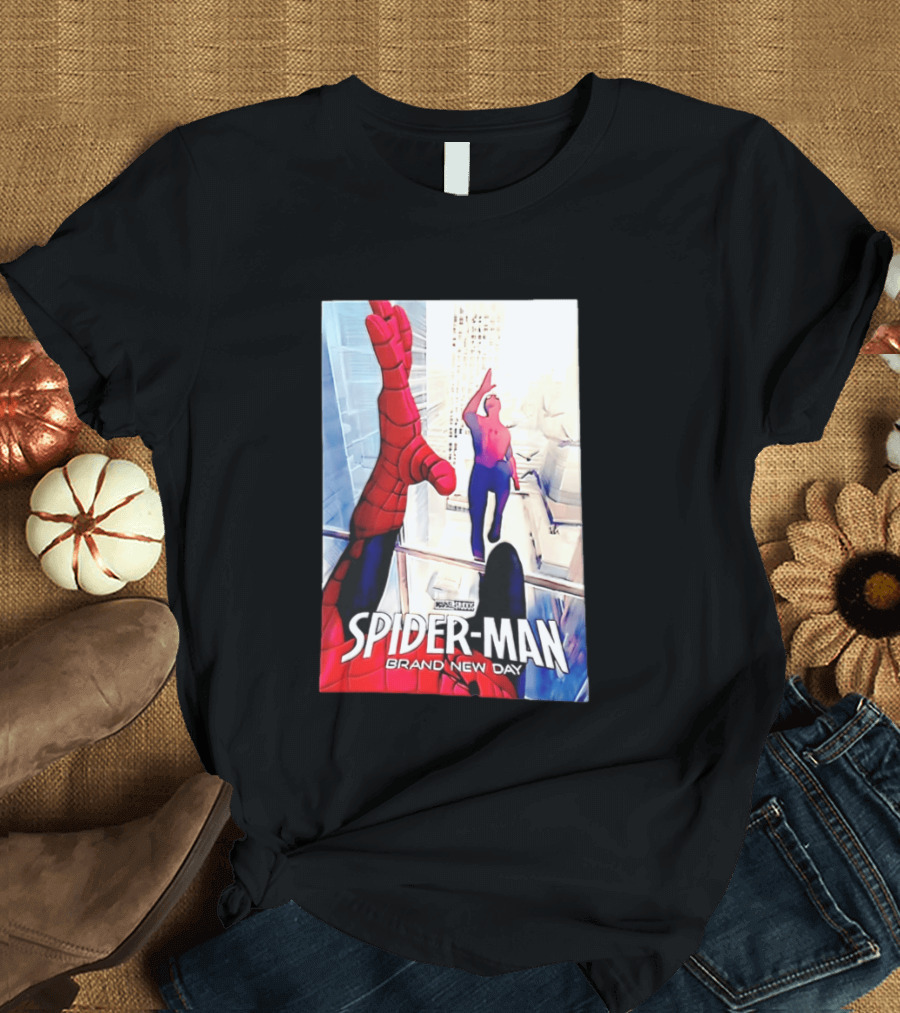 Marvel Spider Man Brand New Day High Five Scene T-Shirt