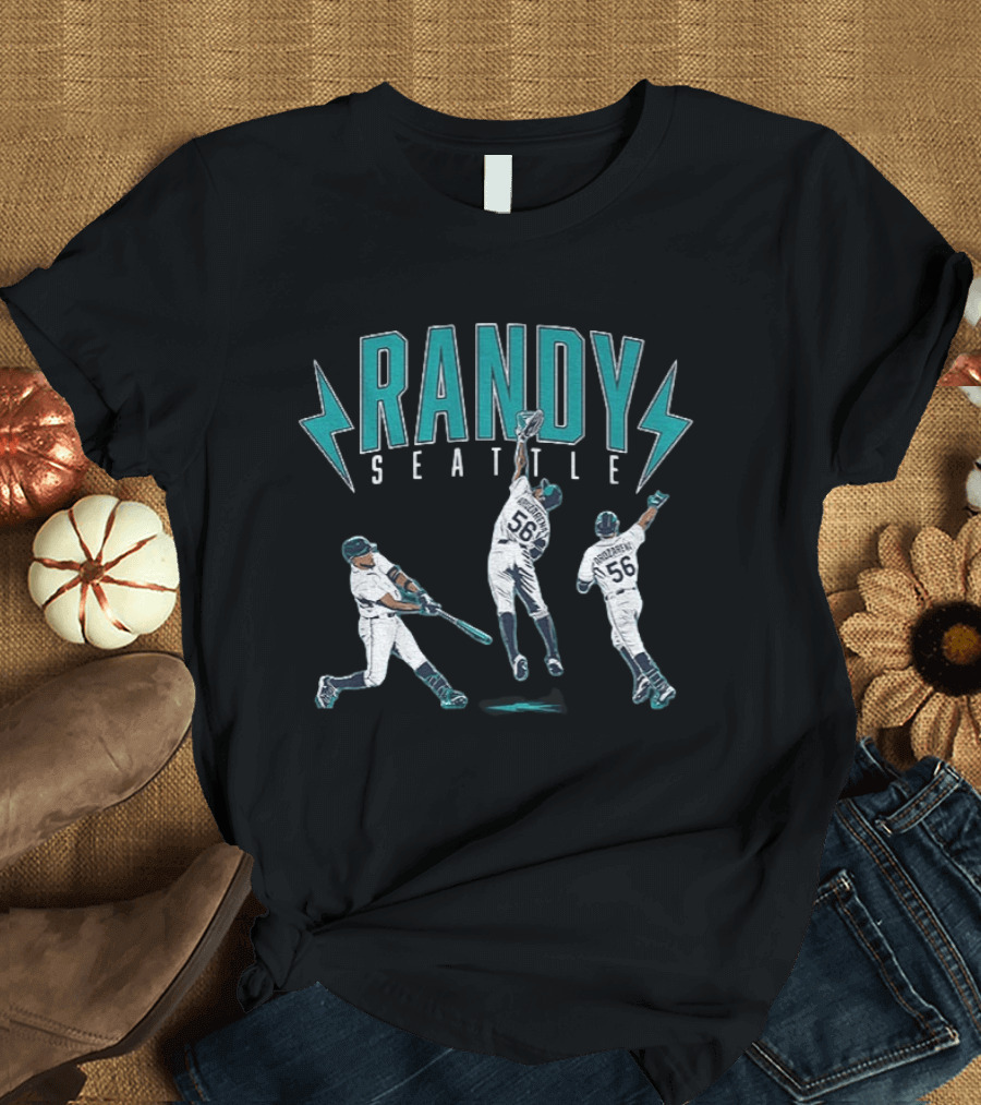 Randy Seattle Arozarena Baseball Player 56 Lightning Action T-Shirt