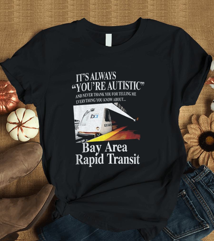 Bay Area Rapid Transit It's Always You're Autistic Train Reference T-Shirt