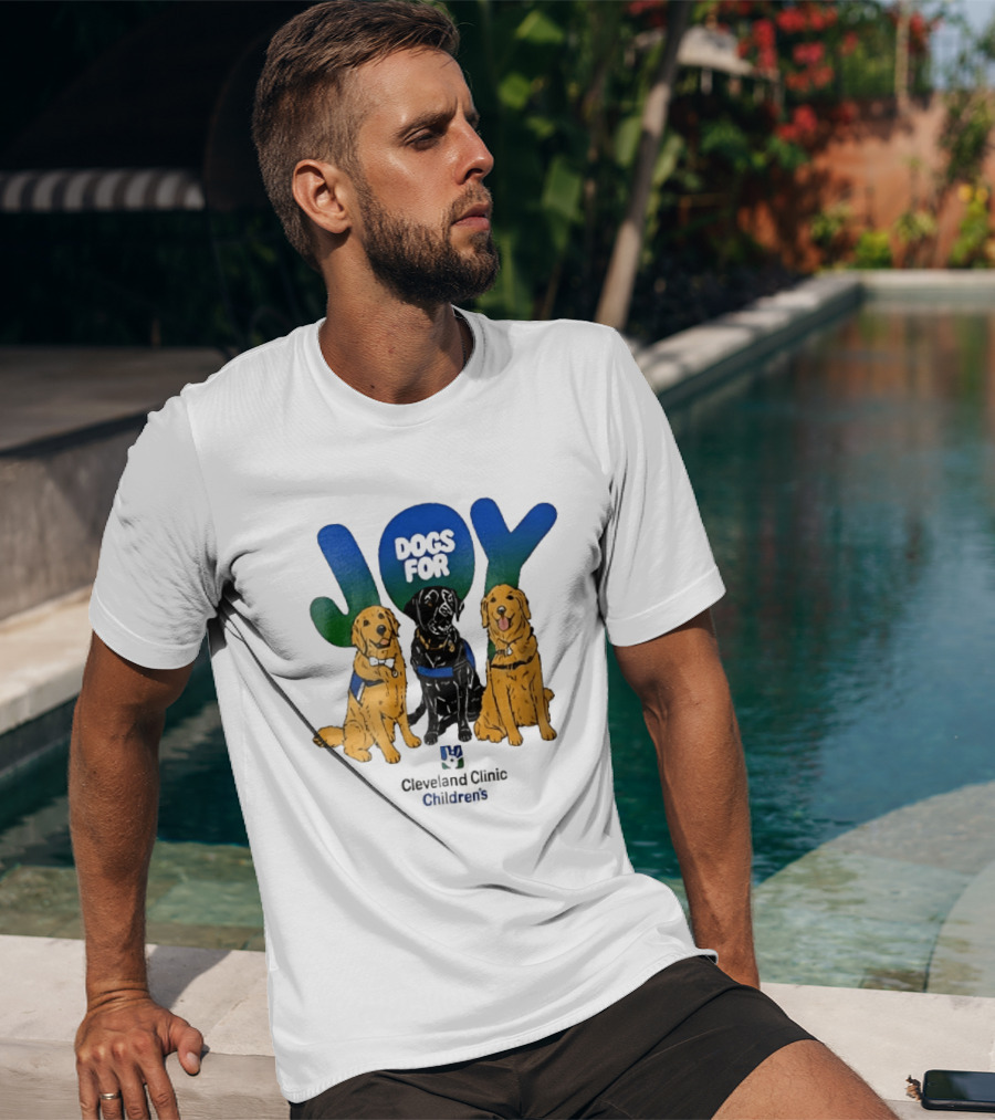 Cleveland Clinic Children's Dogs For Joy Golden Retrievers Black Lab Cartoon T-Shirt