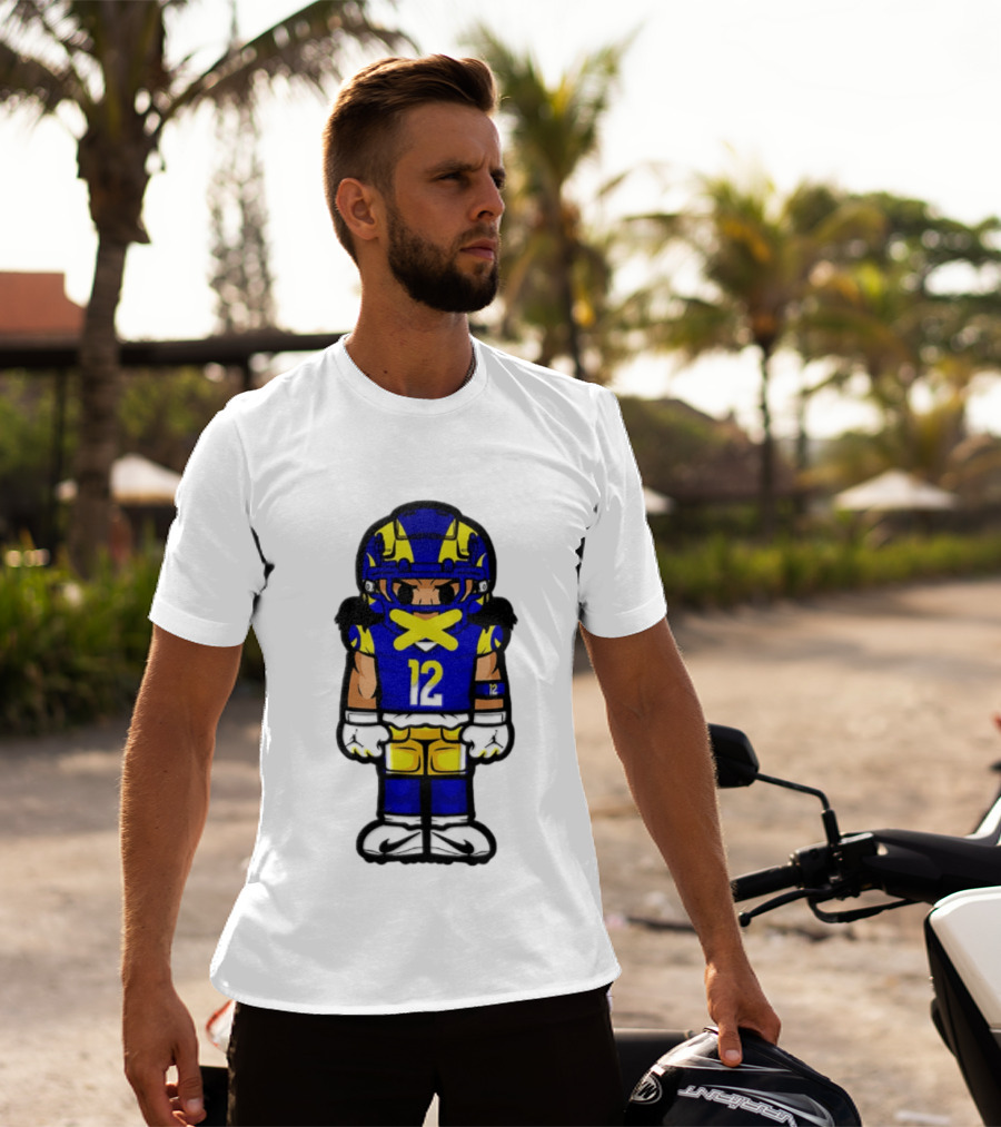 Los Angeles Rams Puka Nacua No 12 Chibi Character Football Player T-Shirt