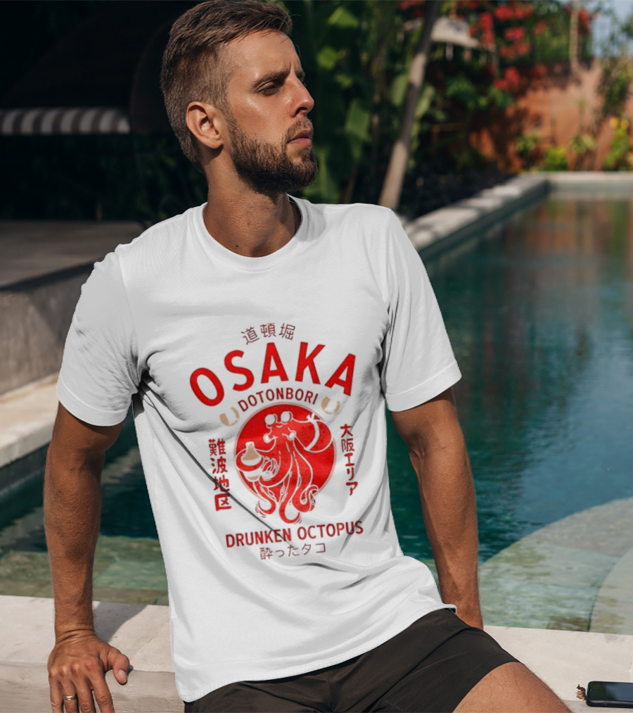 Dotonbori Osaka Drunken Octopus Seafood Culture Japan T-Shirt