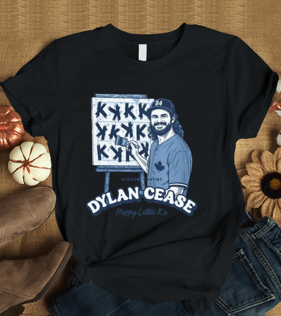 Dylan Cease Blue Jays Strikeout Artist Happy Little K's 84 Cap Maple Leaf T-Shirt