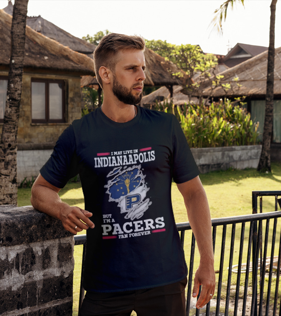 Indianaapolis Pacers Fan Forever Torn State Flag NBA Indiana T-Shirt