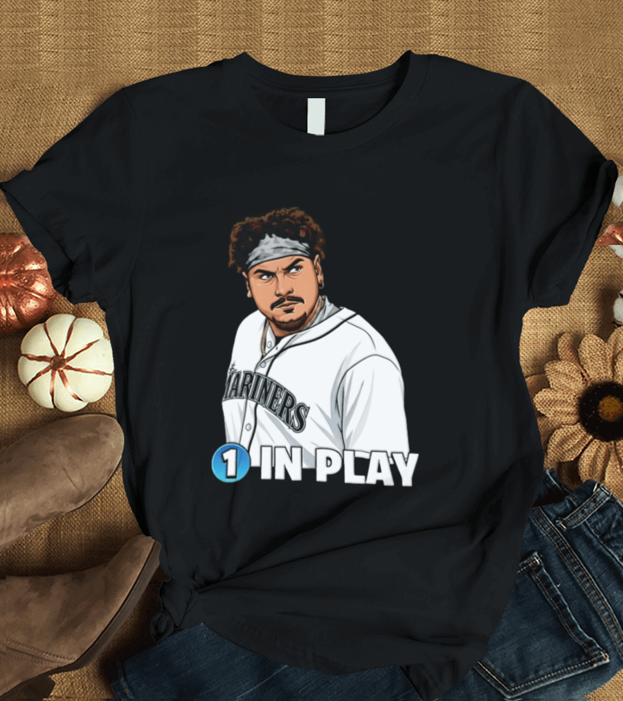 Josh Naylor Mariners 1 In Play Seattle MLB 2026 T-Shirt