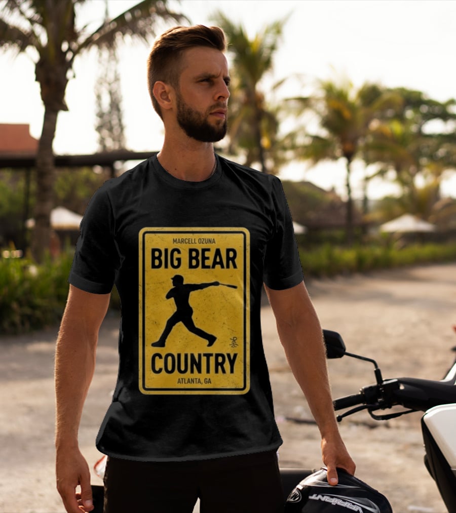 Marcell Ozuna Big Bear Country Atlanta GA Retro Baseball T-Shirt