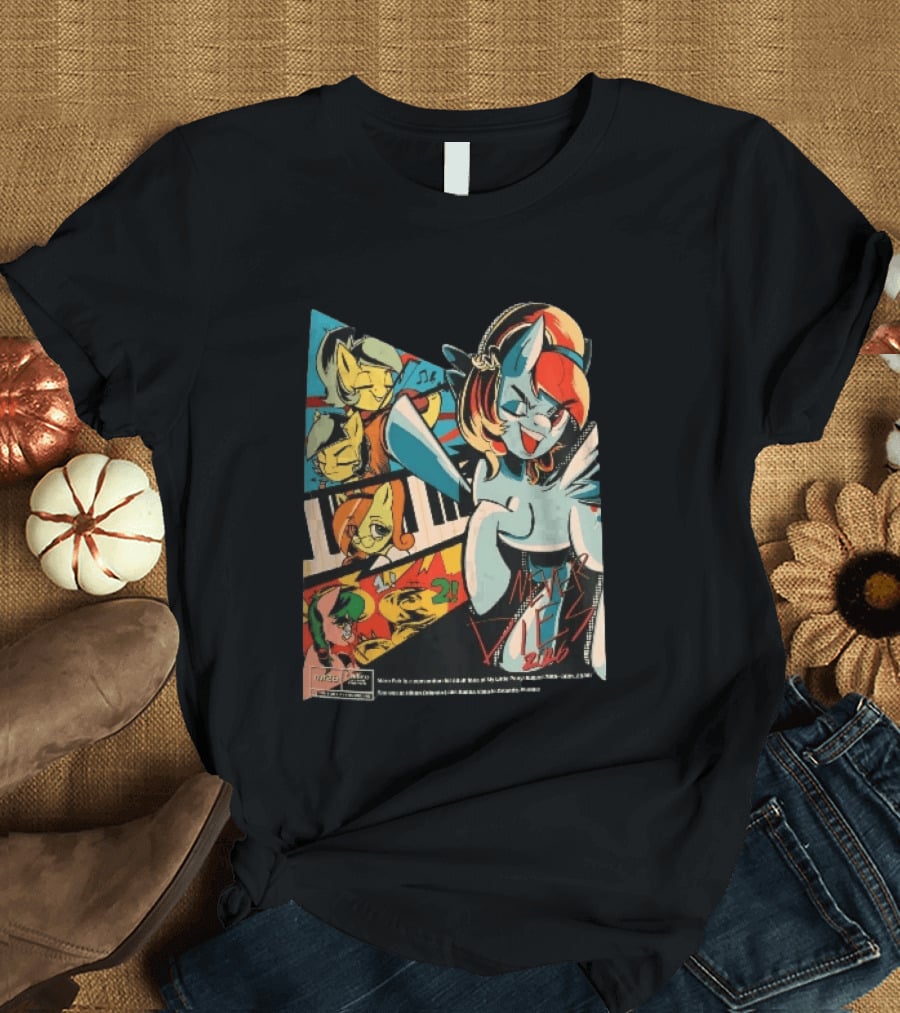 Mare Fair Never Dies 2026 Cartoon Ponies Music Band Comic Panels T-Shirt