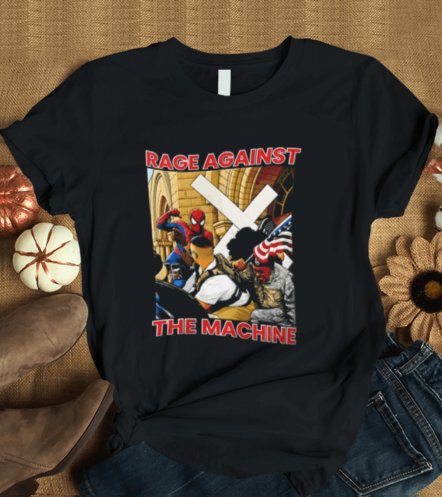 Rage Against The Machine Spider Man Fight Scene T-Shirt