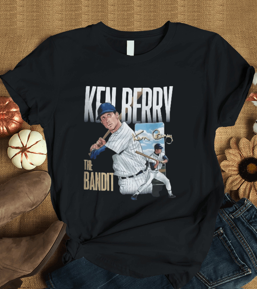 Ken Berry The Bandit Batting Stance With Signature Panel T-Shirt