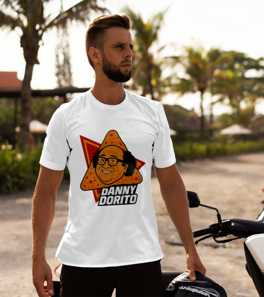 Danny Dorito Crunchy Snack Pun With Iconic Triangular Chip T-Shirt