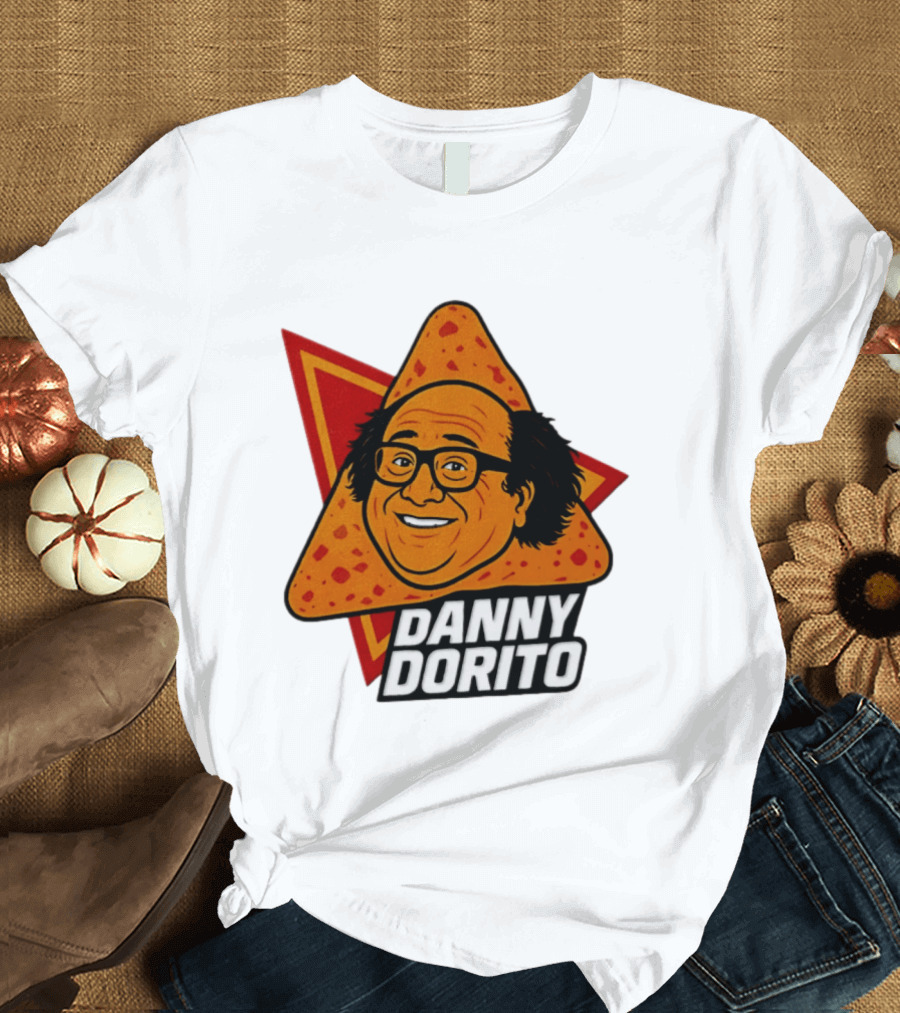 Danny Dorito Crunchy Snack Pun With Iconic Triangular Chip T-Shirt