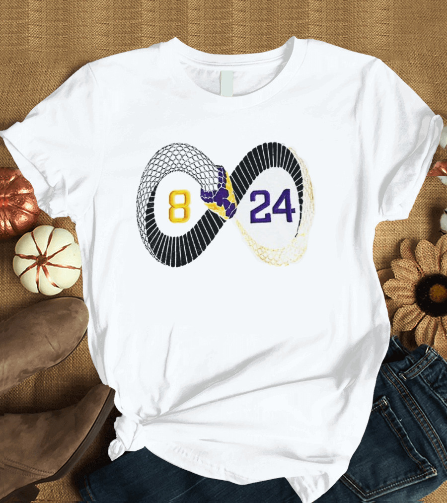 Mamba 8 24 Infinity Kobe Bryant Lakers Basketball Snake Net T-Shirt