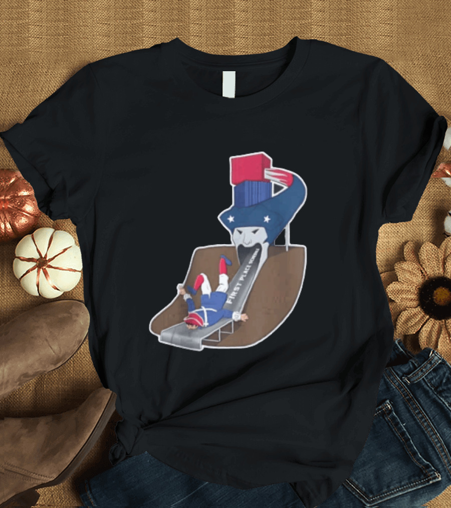 First Place Schedule Patriot Slide Humorous Football Fan Gear T-Shirt