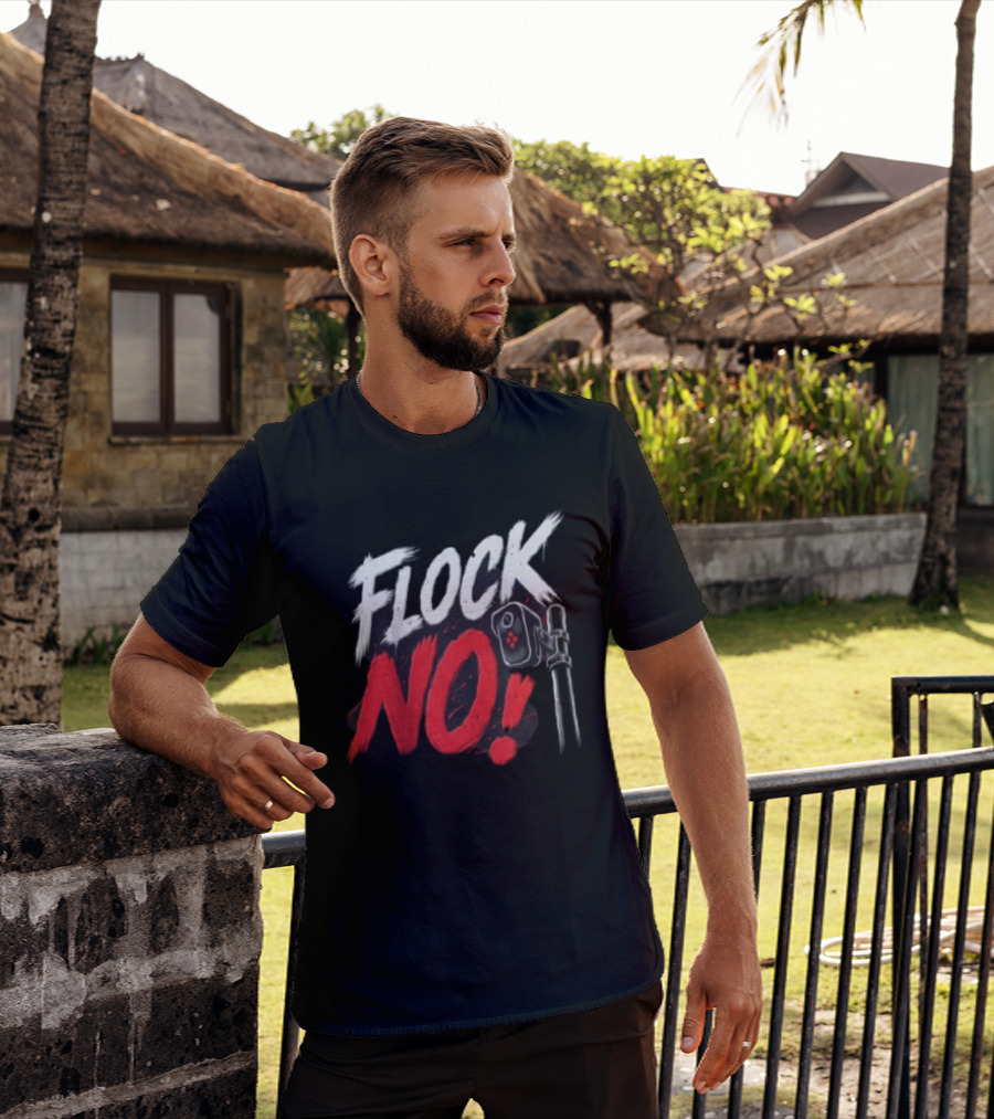 Flock No Surveillance Camera Protest T-Shirt