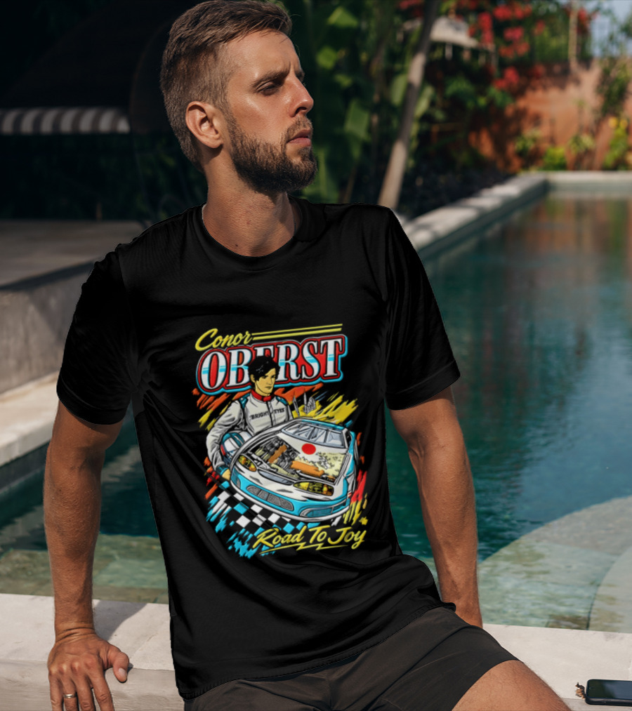 Conor Oberst Road To Joy Racing Car Driver Checkered Flag T-Shirt
