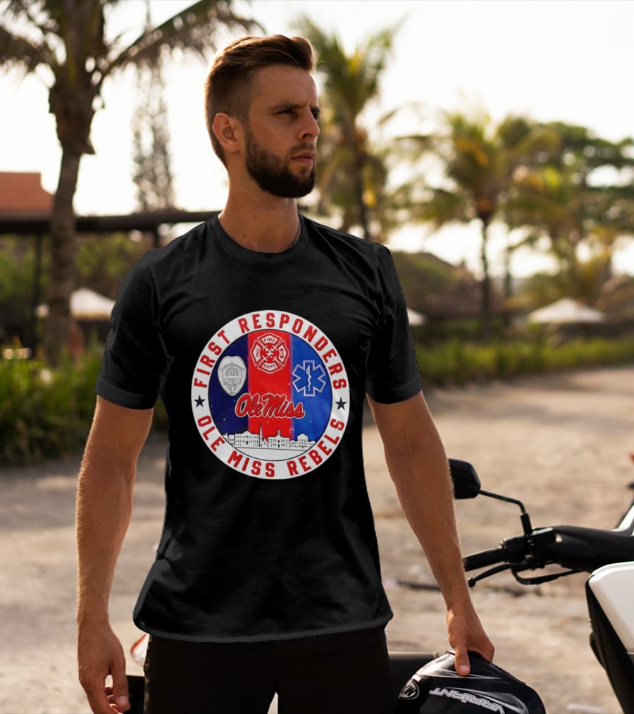 Ole Miss Rebels First Responders Police Fire Dept EMS 2026 T-Shirt