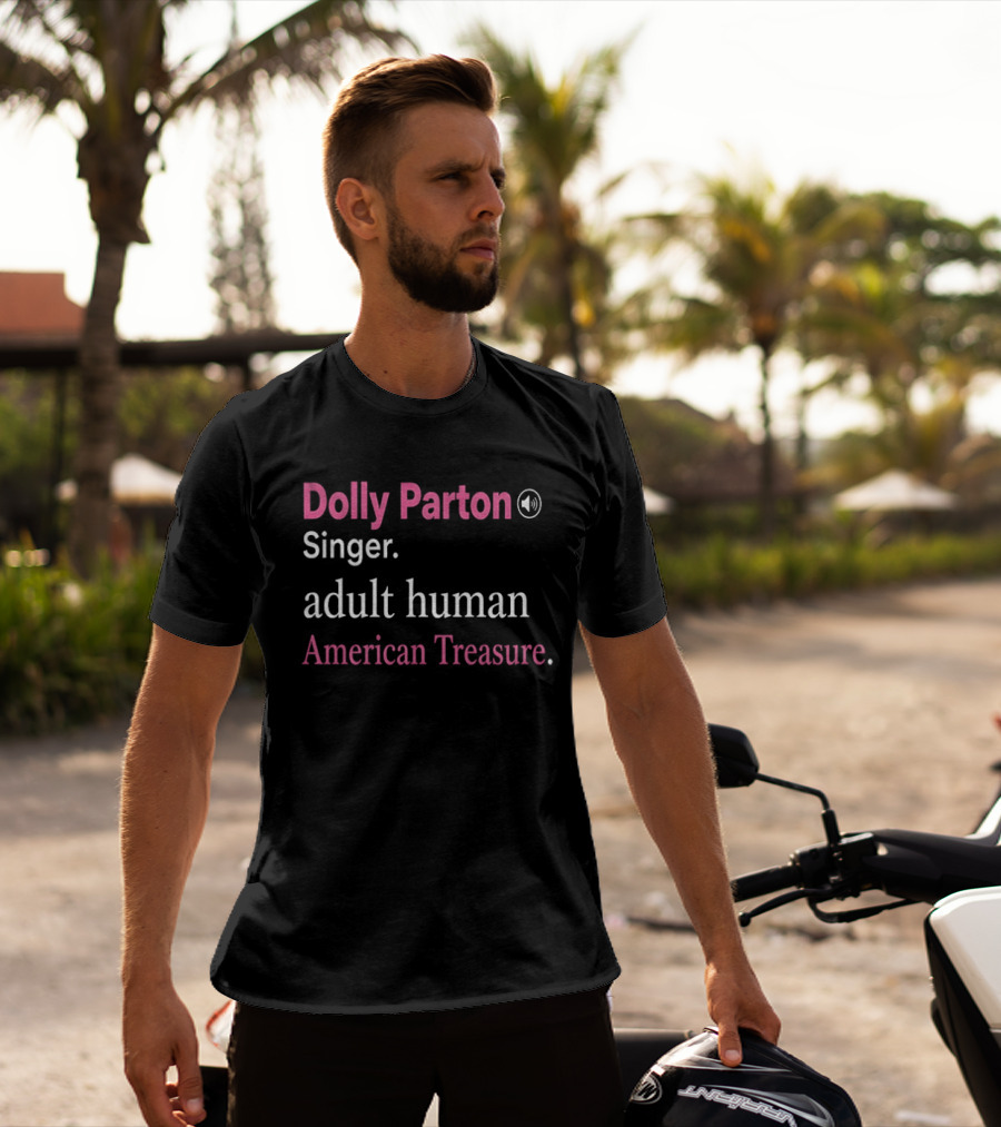 Dolly Parton Singer Adult Human American Treasure T-Shirt