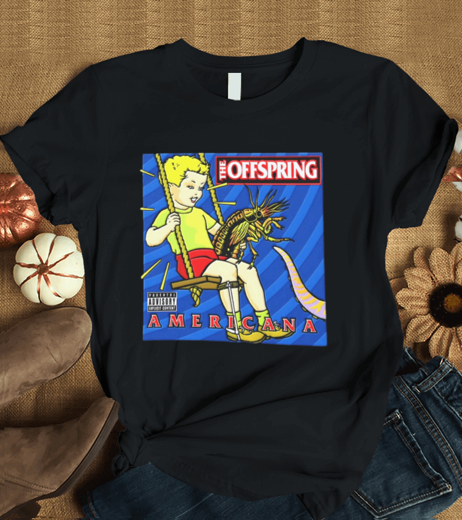 The Offspring Americana Album Cover Kid Holding Lobster Tentacle Explicit Content T-Shirt
