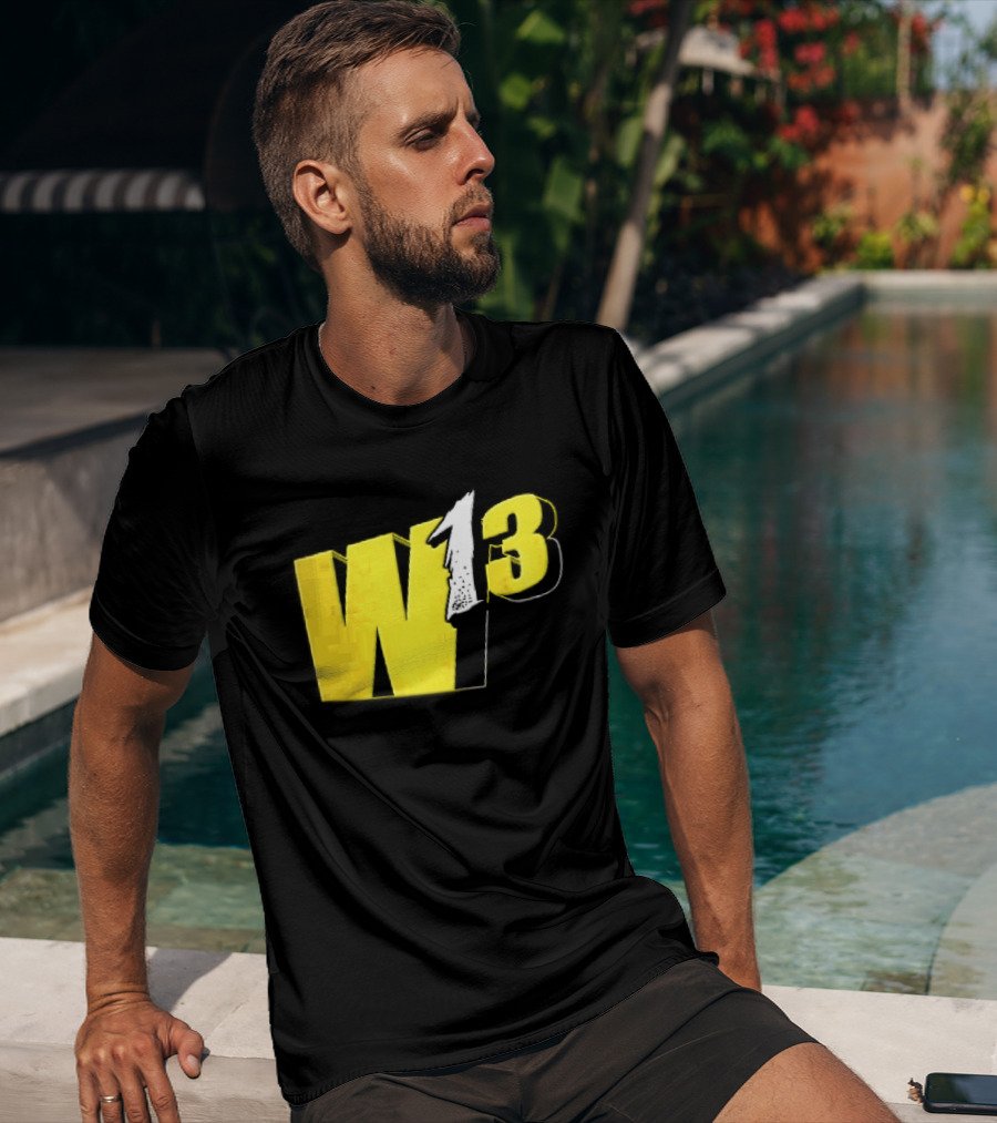 W13 Yellow 3D Bold Number T-Shirt