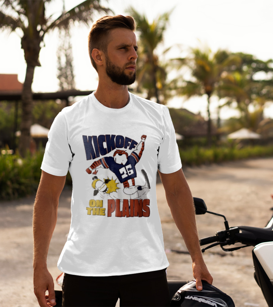 Kickoff On The Plains Auburn Tigers Southern Miss Cartoon Kicking Eagle T-Shirt