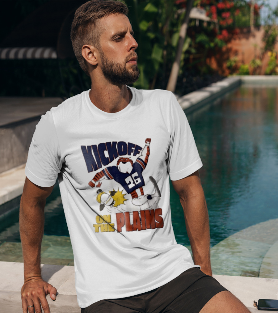 Kickoff On The Plains Auburn Tigers Southern Miss Cartoon Kicking Eagle T-Shirt