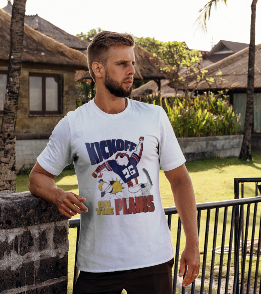 Kickoff On The Plains Auburn Tigers Southern Miss Cartoon Kicking Eagle T-Shirt