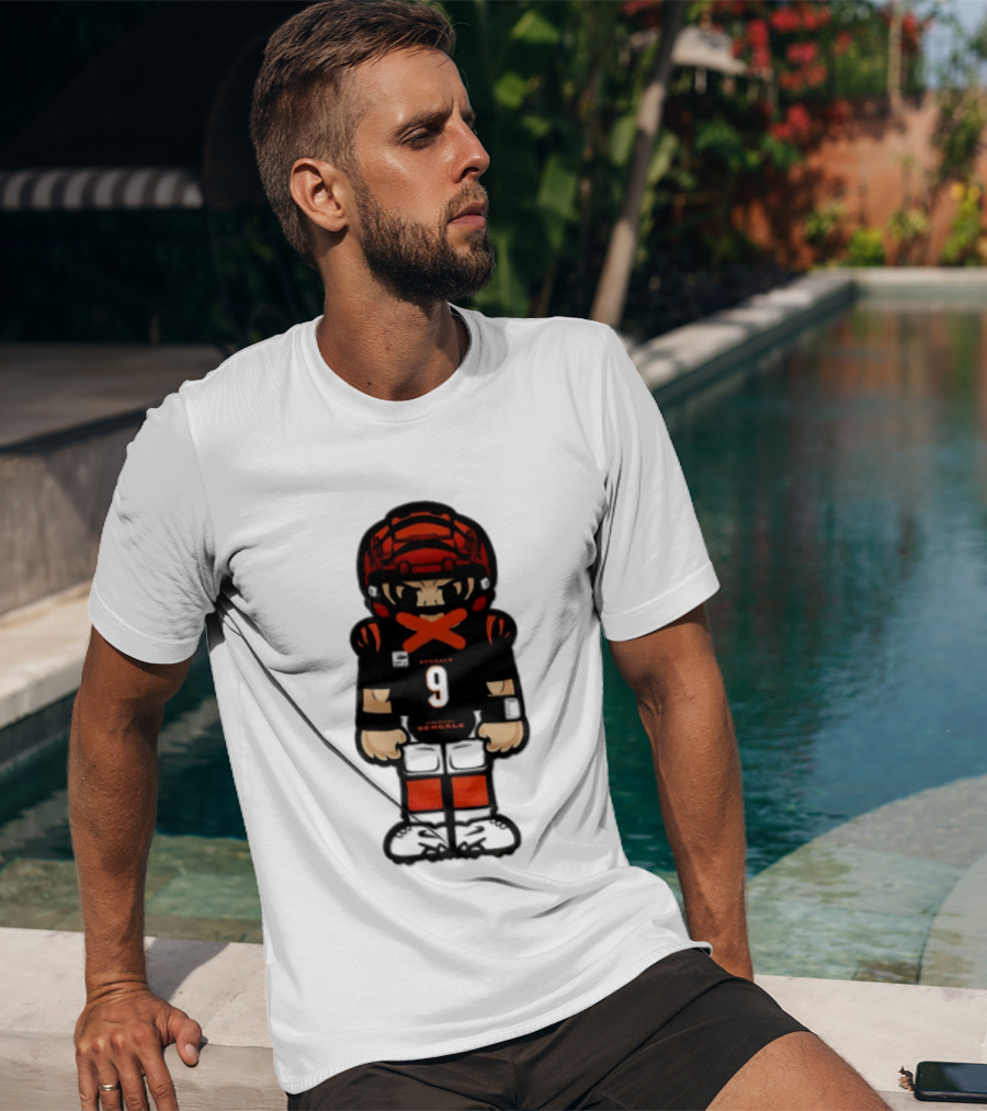 Joe Burrow Cincinnati Bengals 9 Chibi Football 2026 T-Shirt