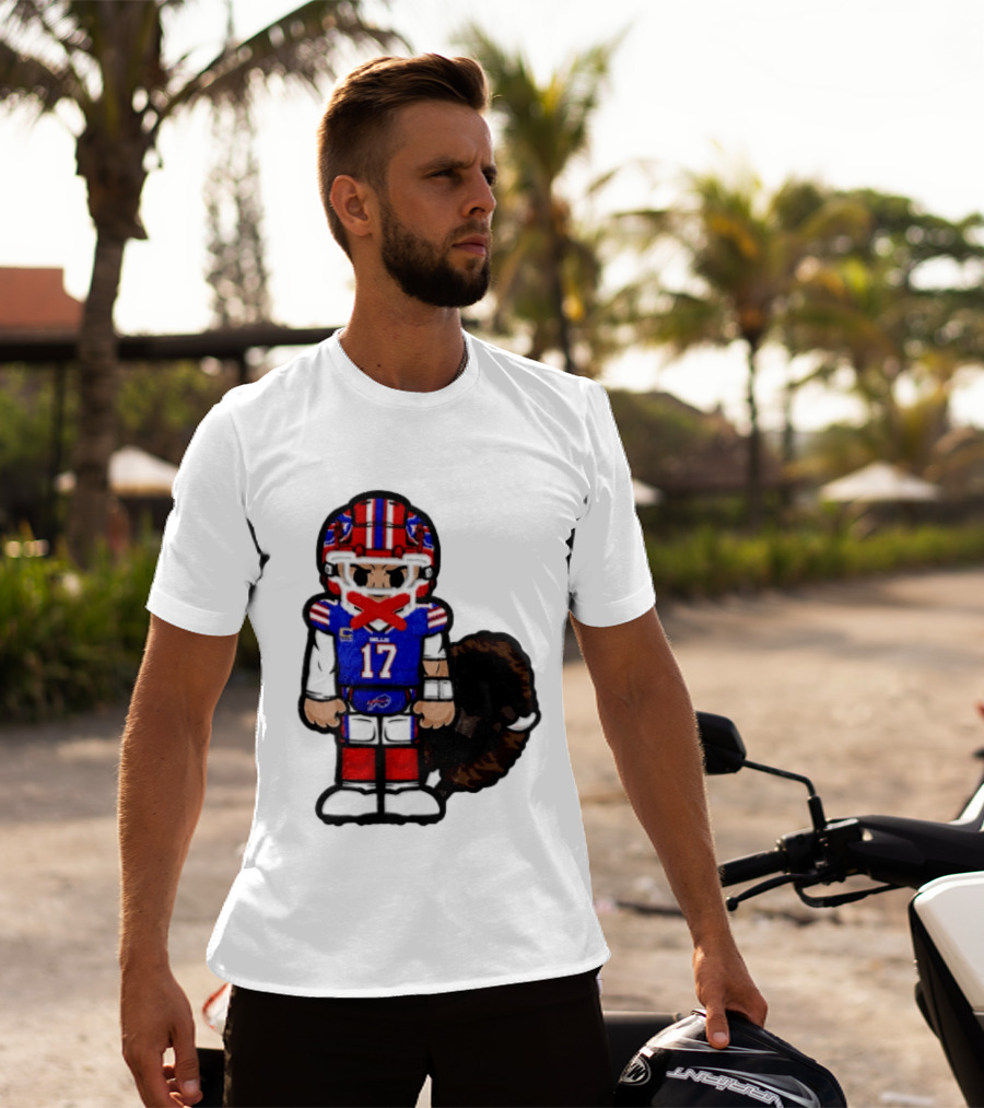 Josh Allen Buffalo Bills 17 Chibi Football 2026 T-Shirt