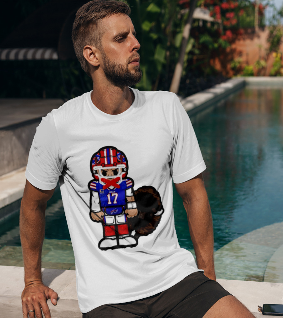 Josh Allen Buffalo Bills 17 Chibi Football 2026 T-Shirt
