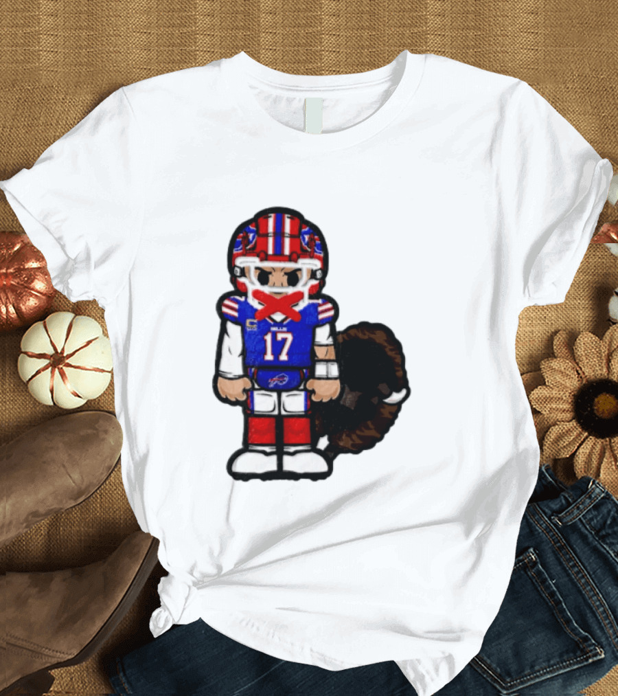 Josh Allen Buffalo Bills 17 Chibi Football 2026 T-Shirt