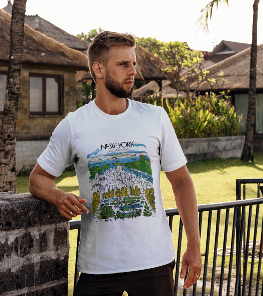 New York A View Of The World Carla Safernac T-Shirt