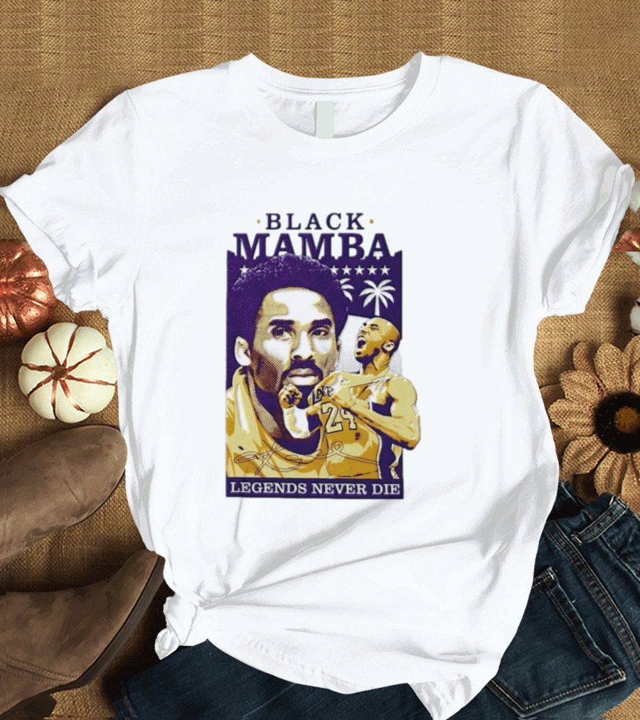 Kobe Bryant Black Mamba Legends Never Die Los Angeles Lakers 24 NBA Basketball T-Shirt