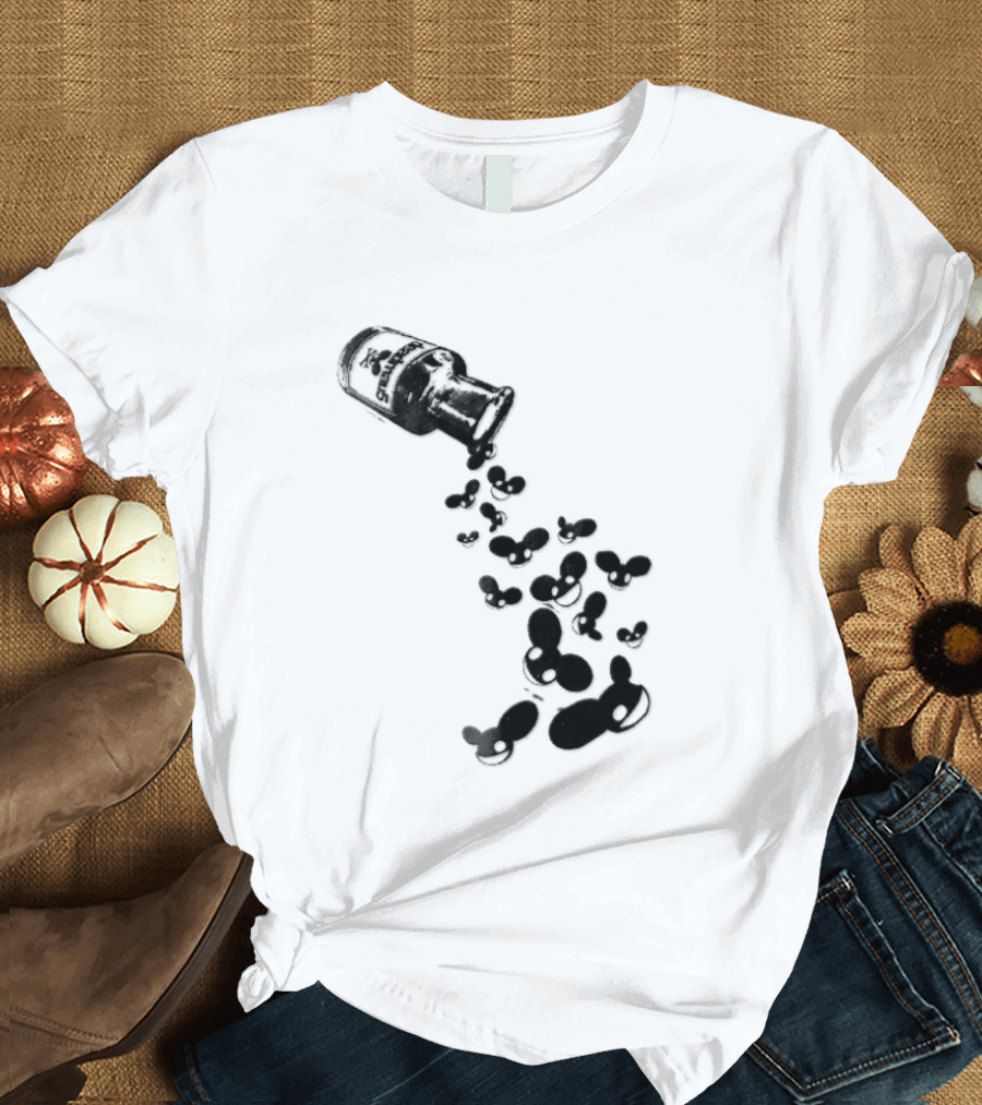 Deadmau5 Tipped Glass Medicine Bottle Mouse Head Spill T-Shirt