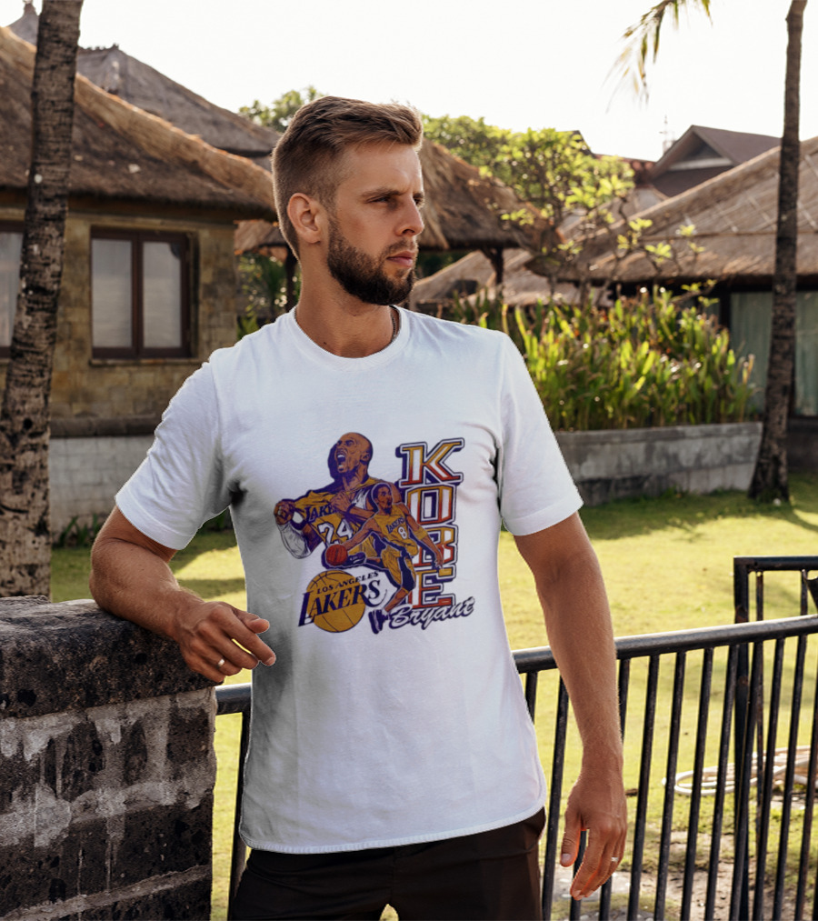 Kobe Bryant Los Angeles Lakers Basketball Scream Dynamic 24 And 8 Lakers T-Shirt