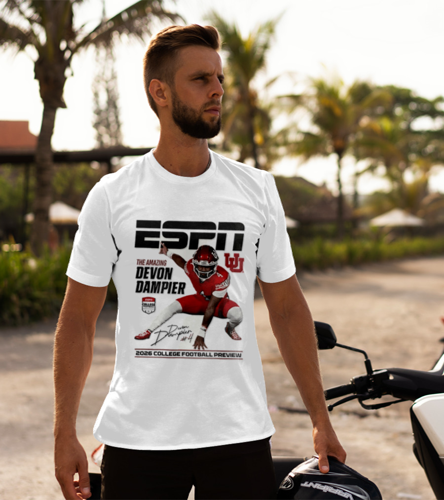 ESPN College Football 2026 Preview Devon Dampier Utah Utes T-Shirt