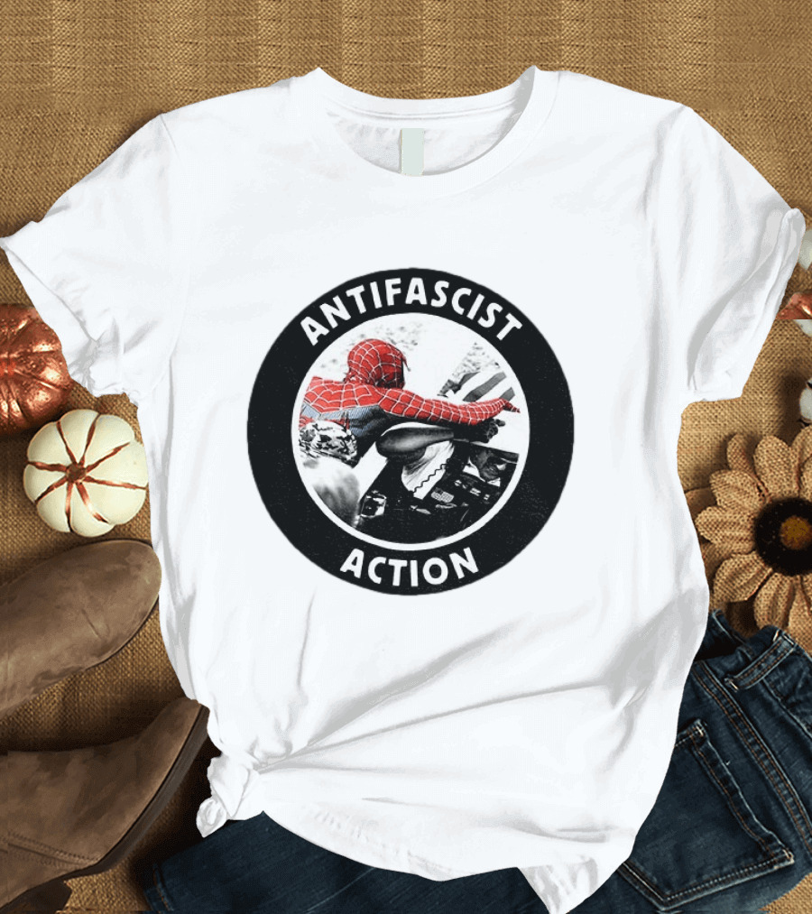Spider Punk Hobie Brown Spider Man Antifascist Action Good Night White Pride Anti Fascist T-Shirt
