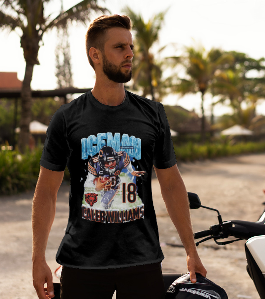 Iceman Caleb Williams 18 Chicago Bears Football Player T-Shirt