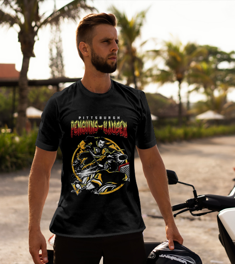 Pittsburgh Penguins Danhausen WWE Friday Night Hockey Crossover 2026 T-Shirt
